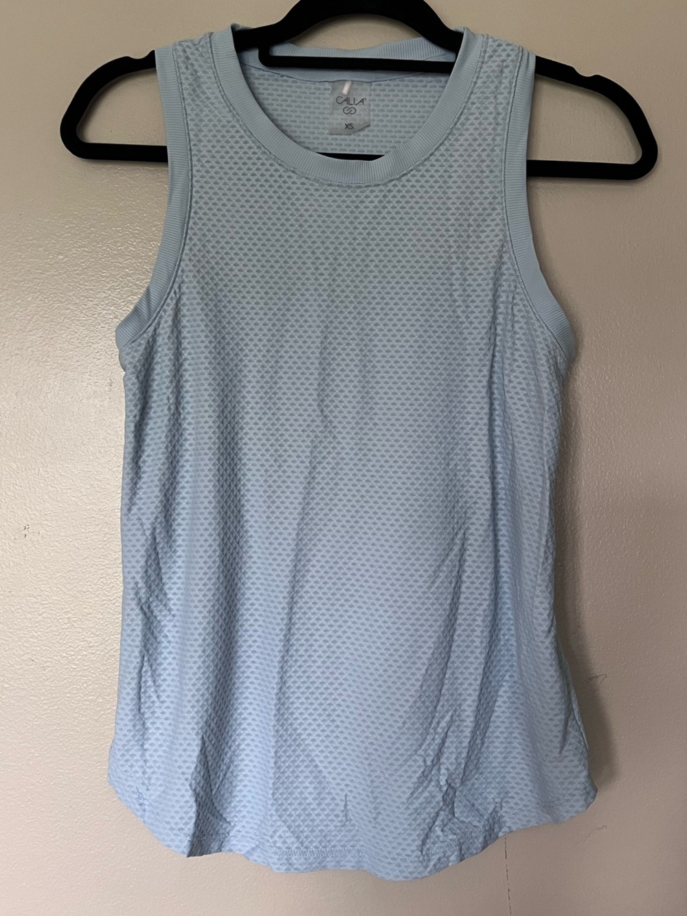 CALIA by Carrie Underwood Light Blue Textured Athletic Tank